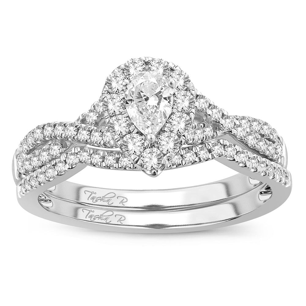 14k White Gold Lab Diamond Engagement Ring (0.75ct)