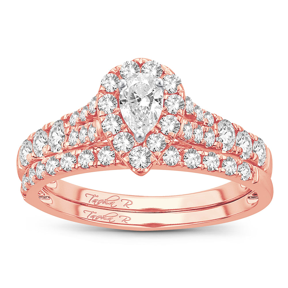 Romantic 14k Rose Gold Lab Diamond Engagement Ring
