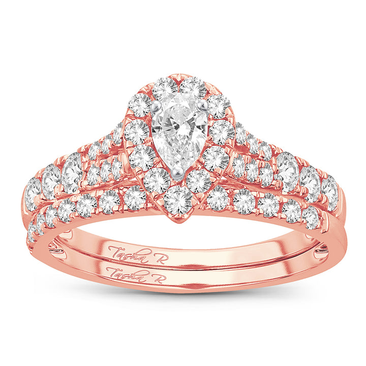 Romantic 14k Rose Gold Lab Diamond Engagement Ring