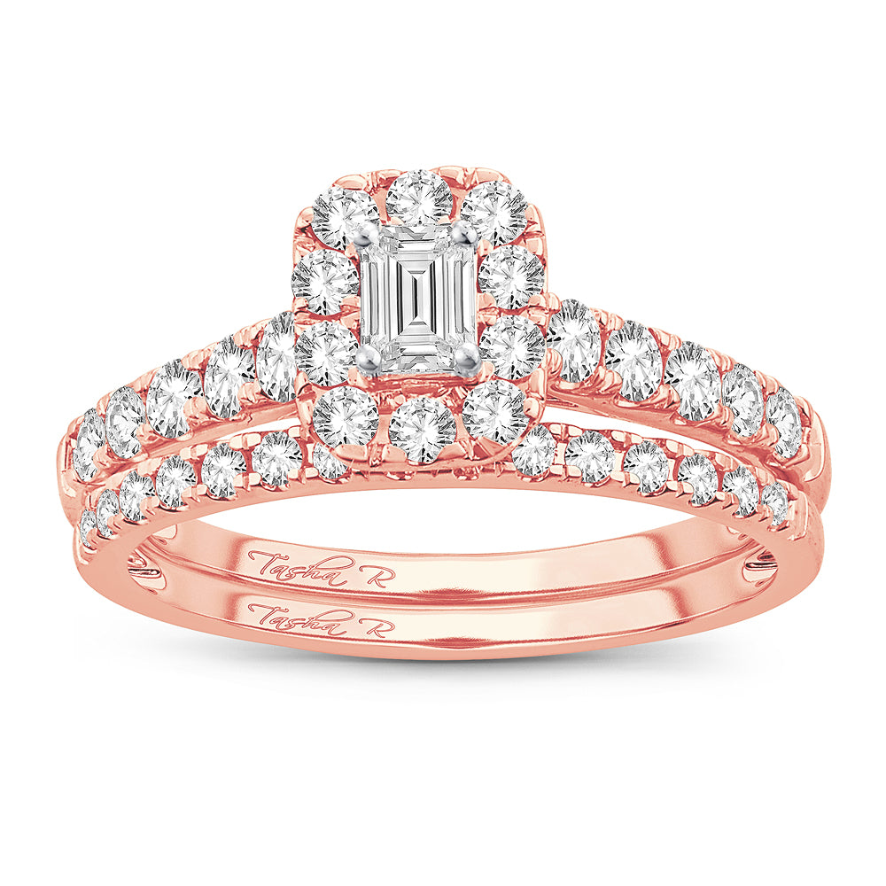 Romantic 14k Rose Gold Lab Diamond Engagement Ring