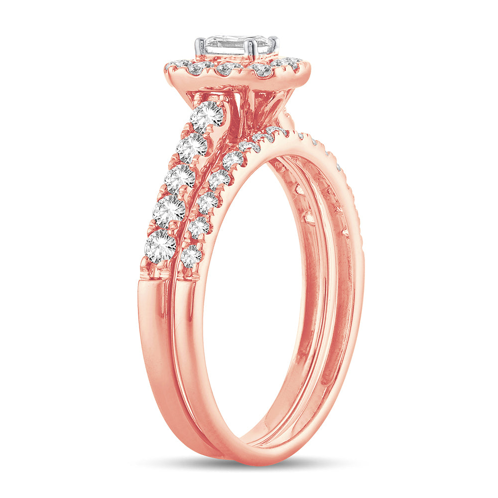 Romantic 14k Rose Gold Lab Diamond Engagement Ring