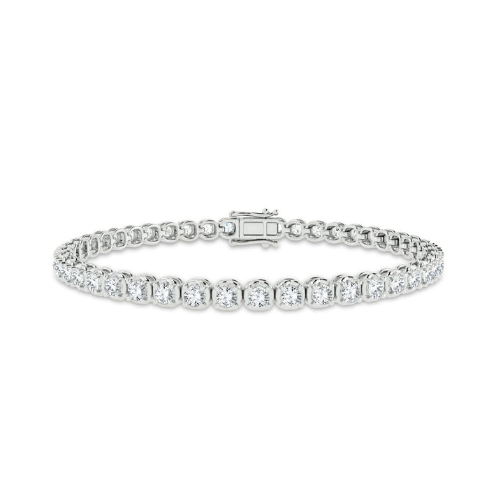 Luminous 14k White Gold 3ct Lab Diamond Womens Bracelet