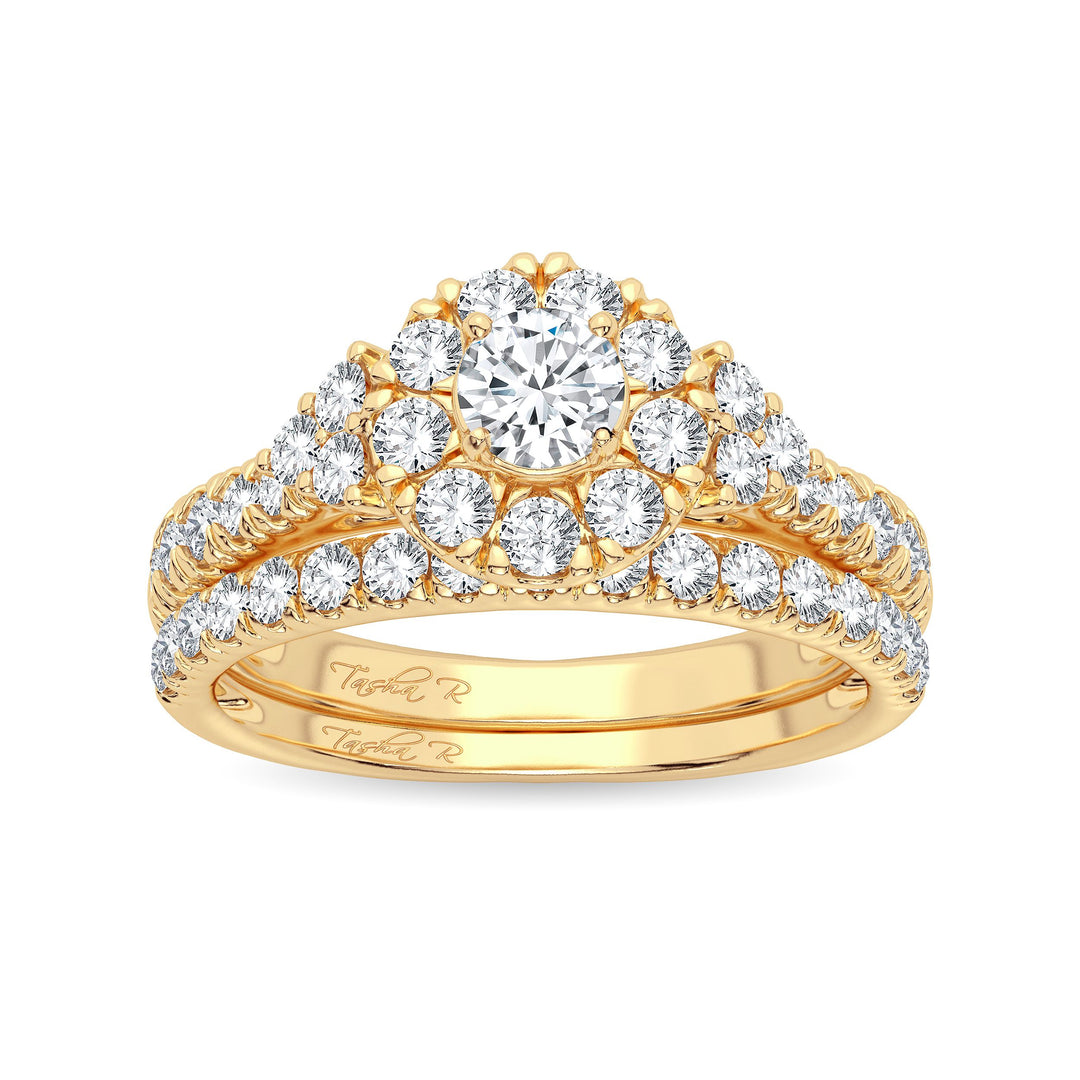 Magnifcnet 14K 1.00ct Diamond Bridal Ring