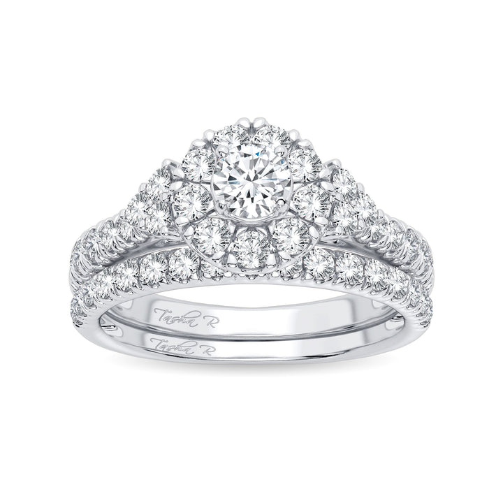 Brilliant 14k White Gold 1ct Lab Diamond Engagement Ring
