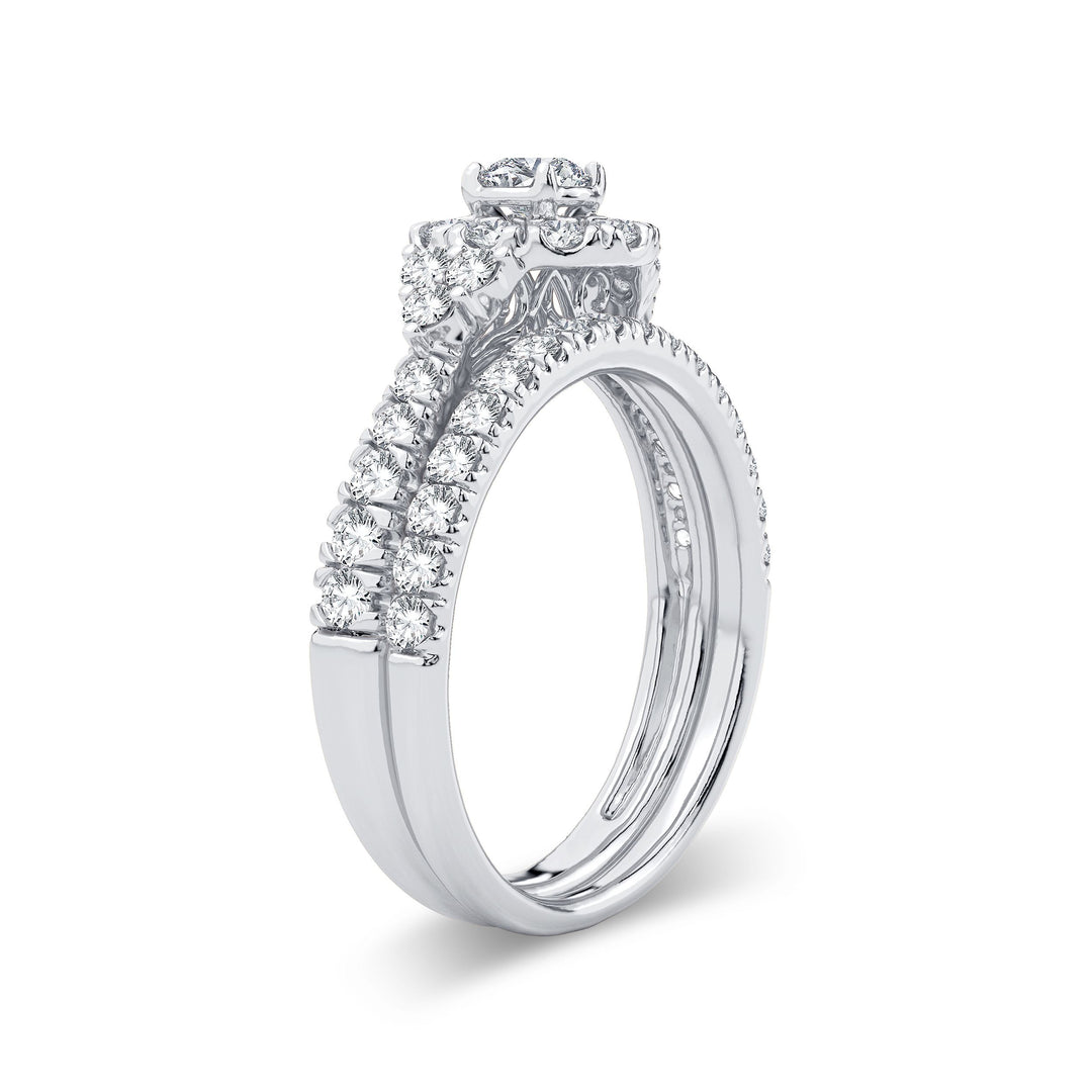 Brilliant 14k White Gold 1ct Lab Diamond Engagement Ring