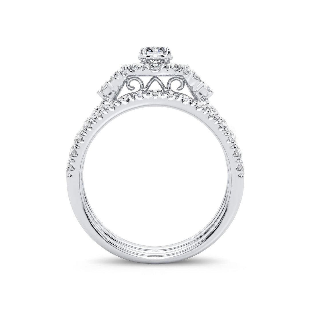 Brilliant 14k White Gold 1ct Lab Diamond Engagement Ring