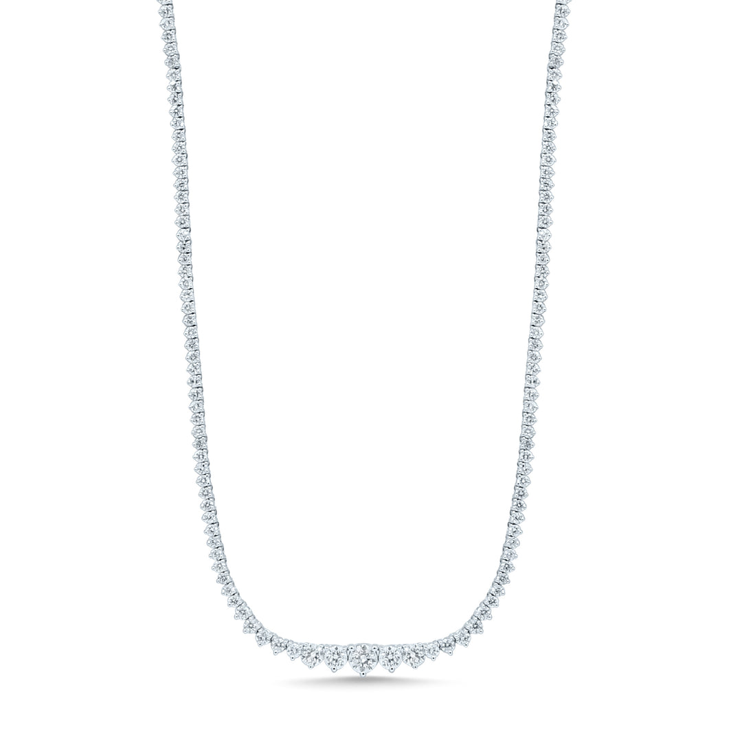 14k White Gold Lab Diamond Solitaire Pendant Necklace
