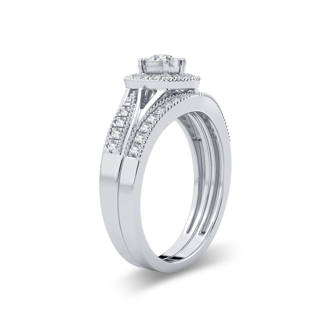 14k White Gold Lab Diamond Bridal Ring (0.36CT Brilliance)