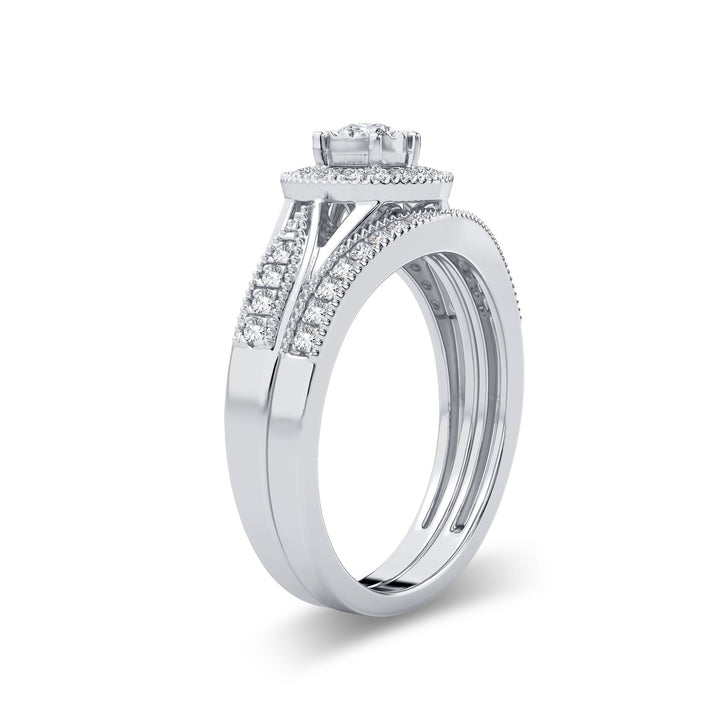 14k White Gold Lab Diamond Bridal Ring (0.36CT Brilliance)