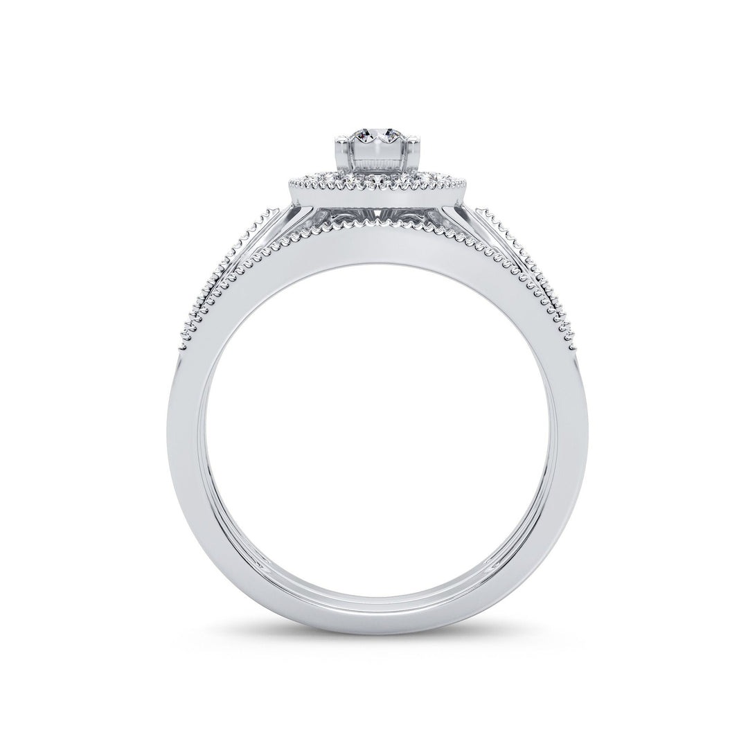 14k White Gold Lab Diamond Bridal Ring (0.36CT Brilliance)