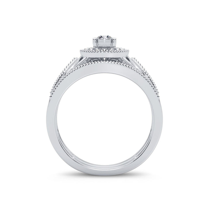 14k White Gold Lab Diamond Bridal Ring (0.36CT Brilliance)