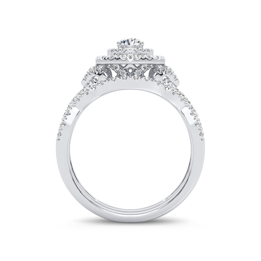 Brilliant 14k White Gold Lab Diamond Engagement Ring