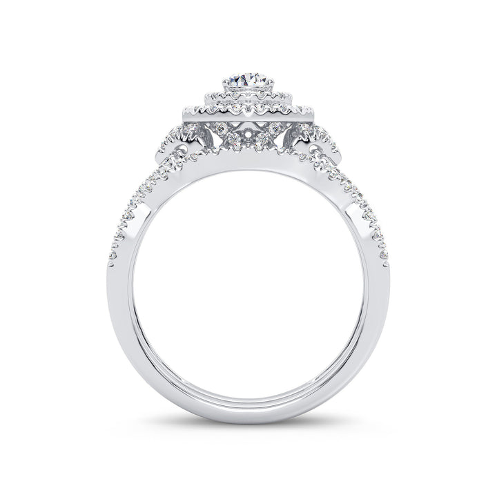 Brilliant 14k White Gold Lab Diamond Engagement Ring