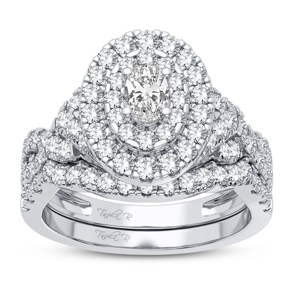 Brilliant 14k White Gold 1.50CT Lab Diamond Engagement Ring