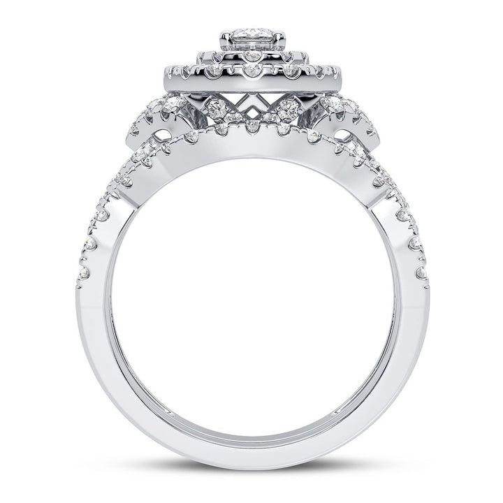 Brilliant 14k White Gold 1.50CT Lab Diamond Engagement Ring