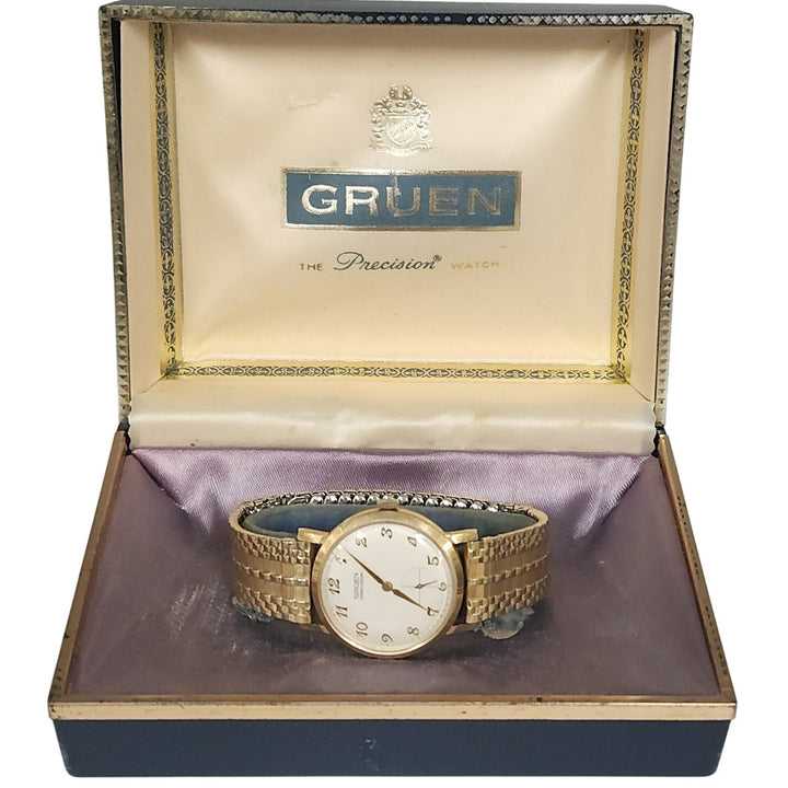 Vintage Gruen Precision Manual Wind Watch with small Seconds and Original box