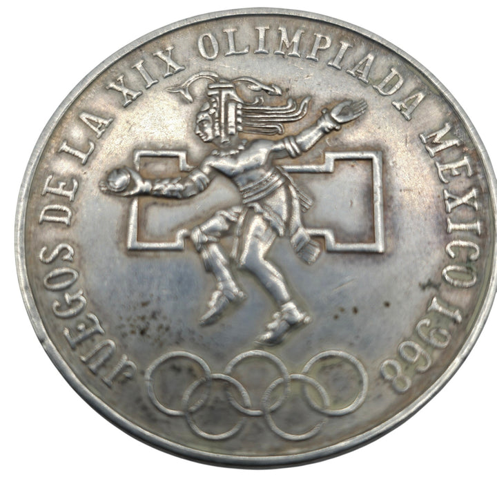 1968 Mexico 25 Pesos Silver Coin – Mexico City Olympics .720 Silver