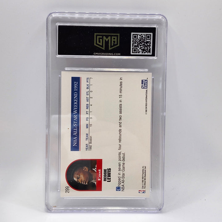 1992 NBA Hoops Reggie Lewis All-Star #299 GMA 10 GEM MT Boston Celtics Card