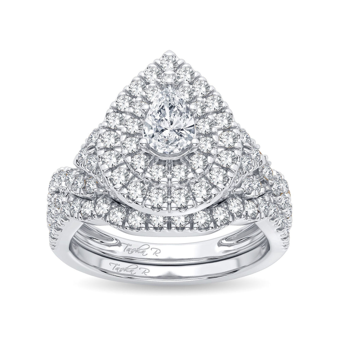 Brilliant 14k White Gold 1.50CT Lab Diamond Engagement Ring