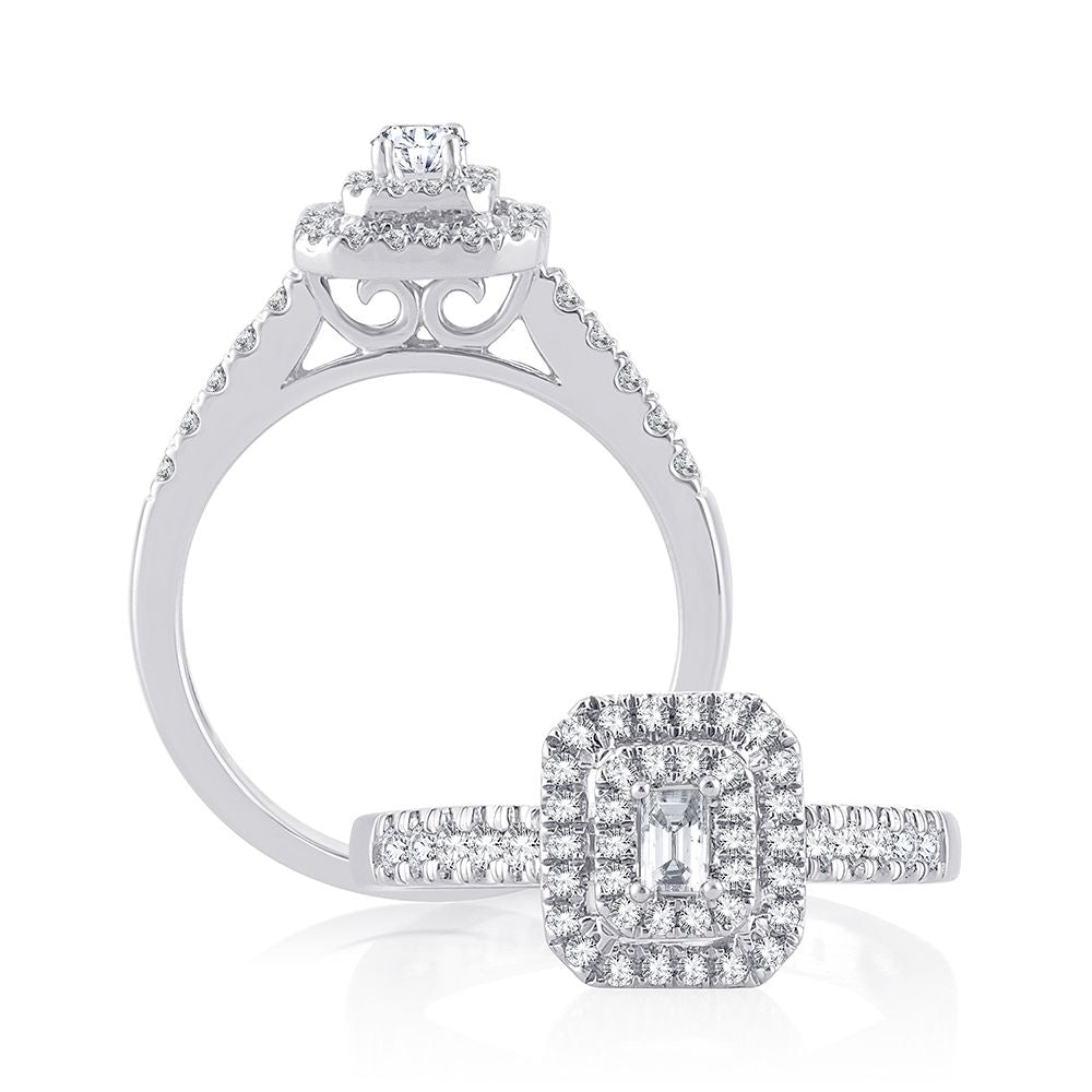 14k White Gold Lab Diamond Engagement Ring (0.52CT)