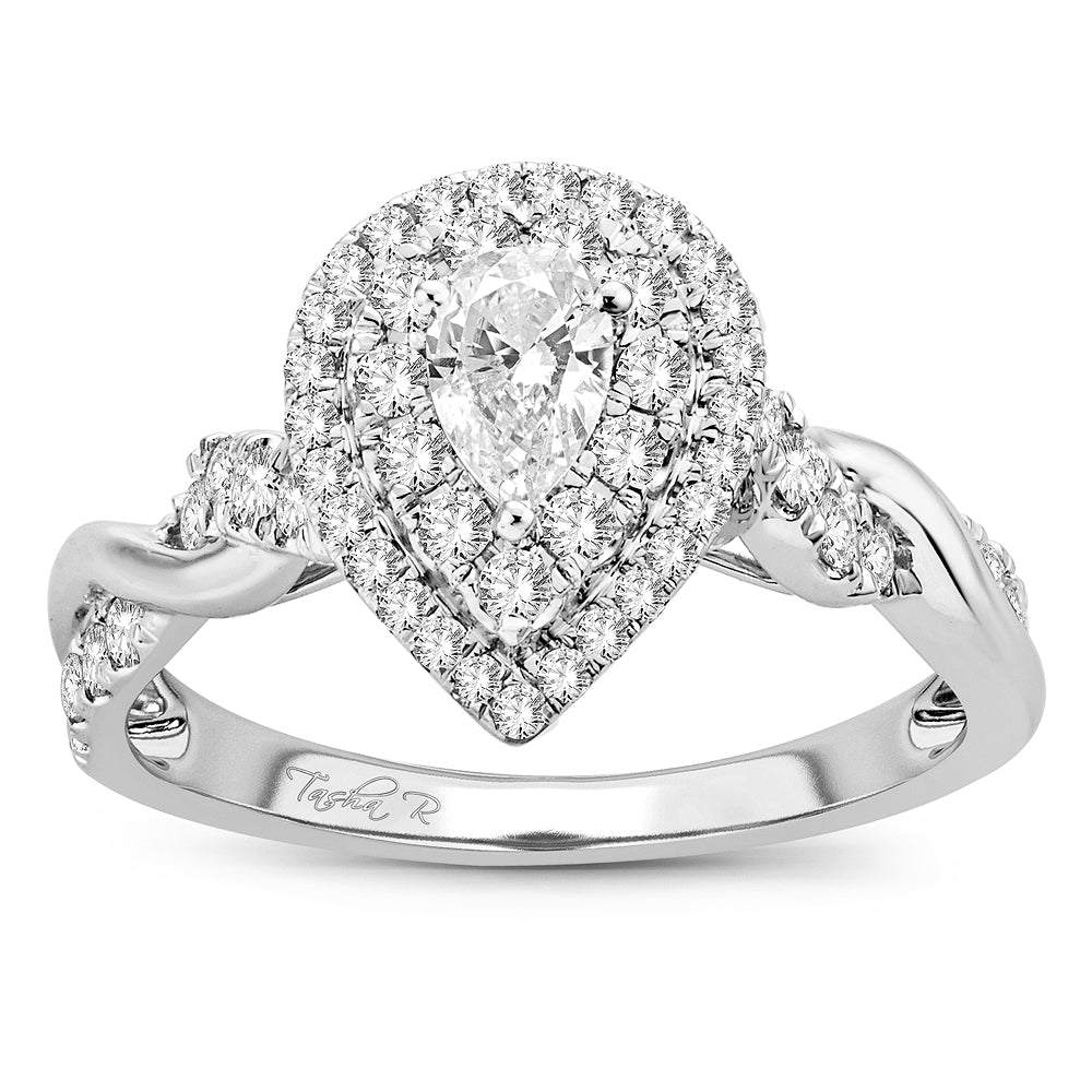 Luminous 14k White Gold 1ct Lab Diamond Engagement Ring