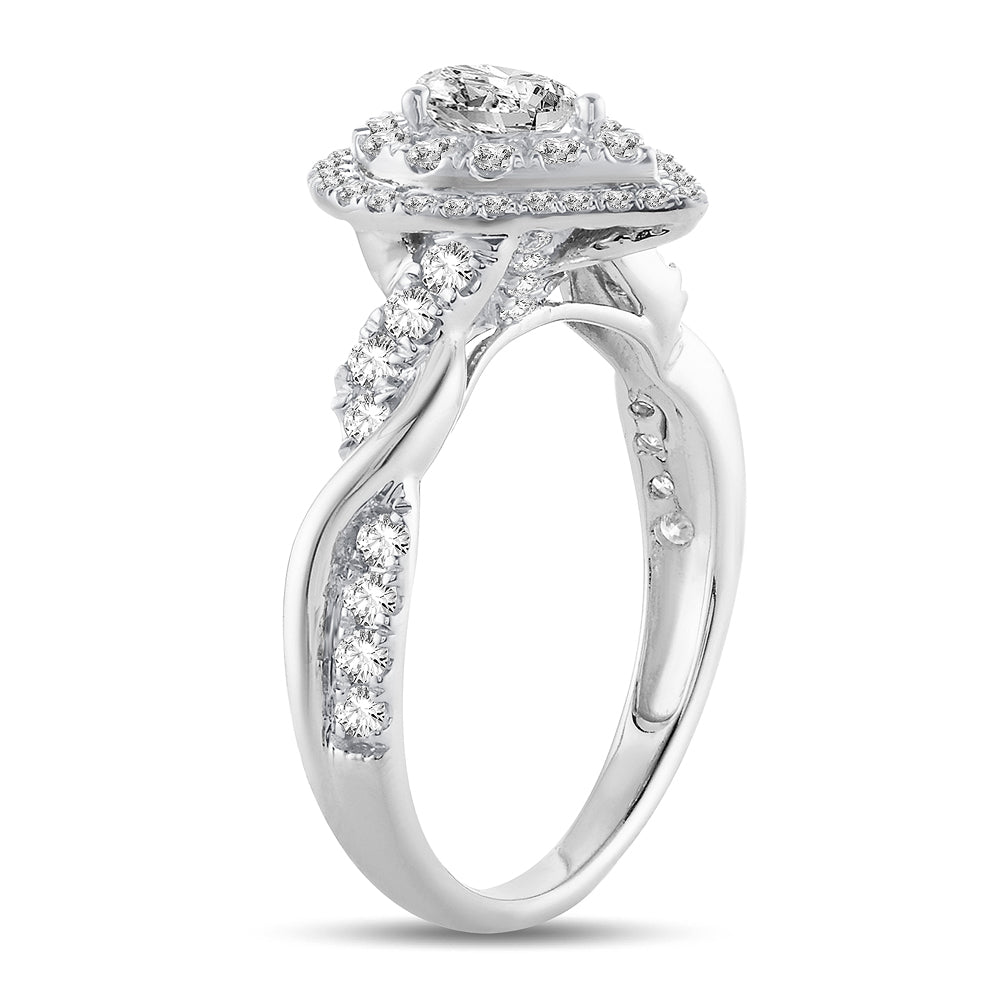 Luminous 14k White Gold 1ct Lab Diamond Engagement Ring