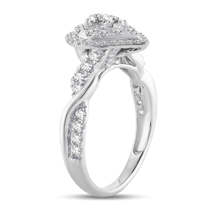 Luminous 14k White Gold 1ct Lab Diamond Engagement Ring