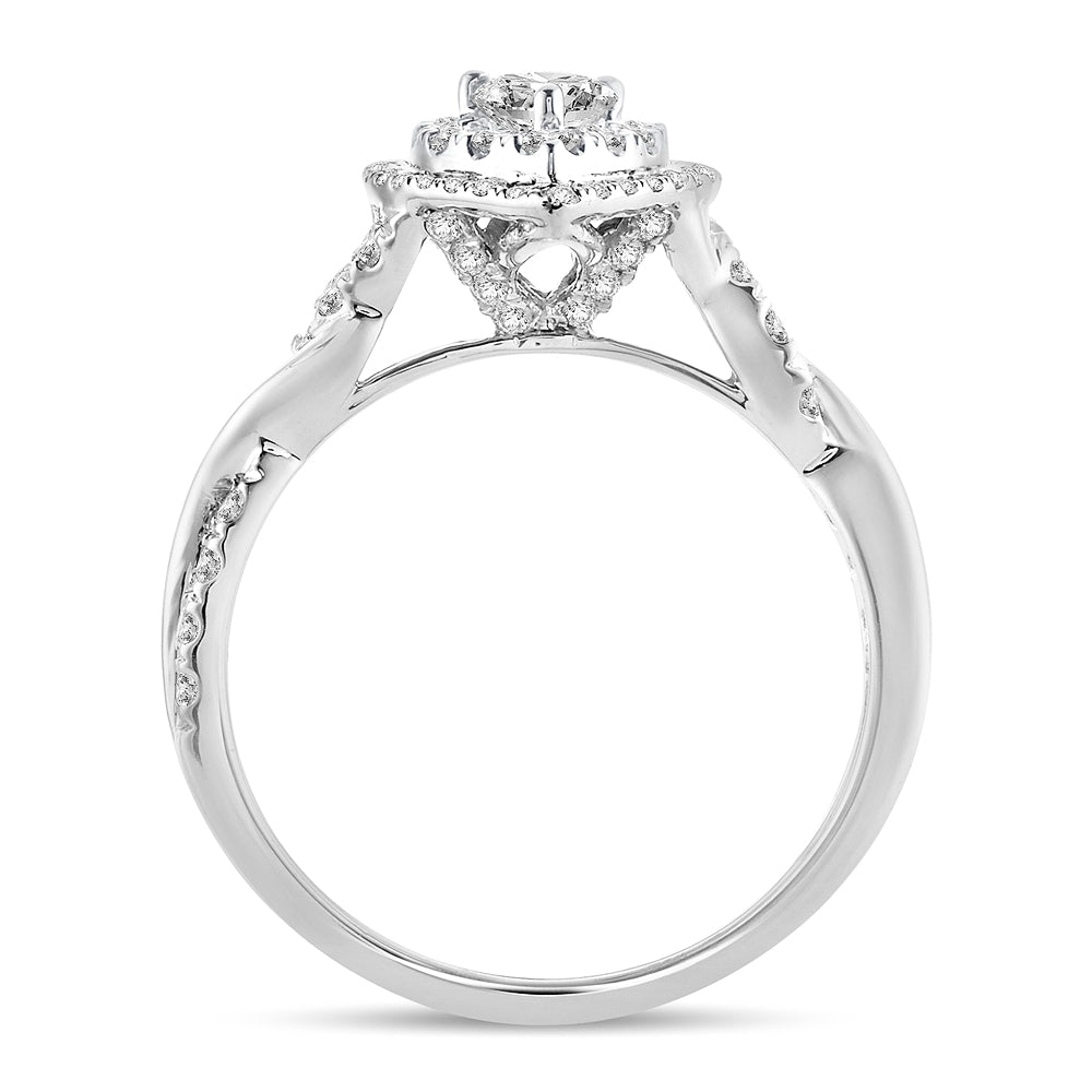 Luminous 14k White Gold 1ct Lab Diamond Engagement Ring