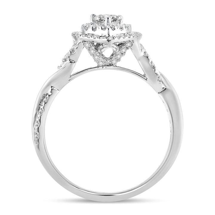 Luminous 14k White Gold 1ct Lab Diamond Engagement Ring