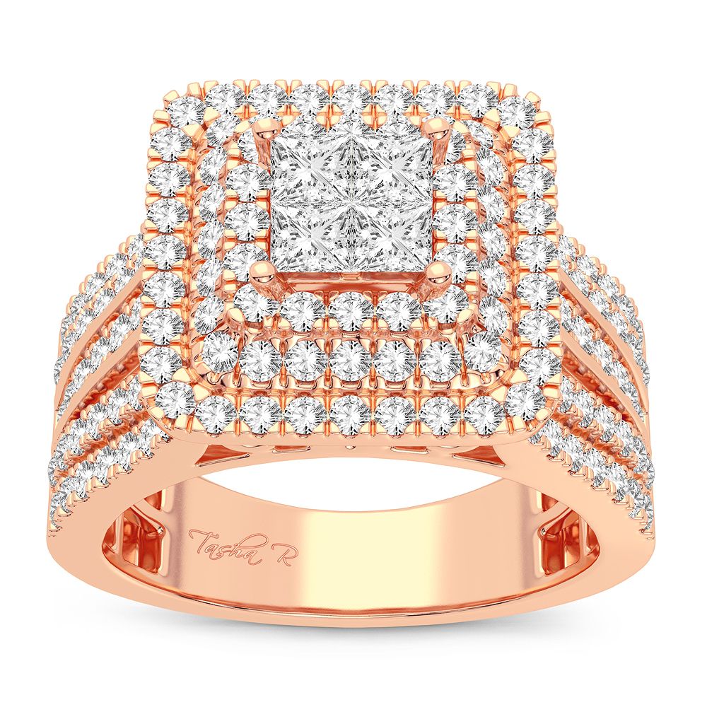 Sparkling Lab-Grown Diamond Ring in Blush Rose Gold