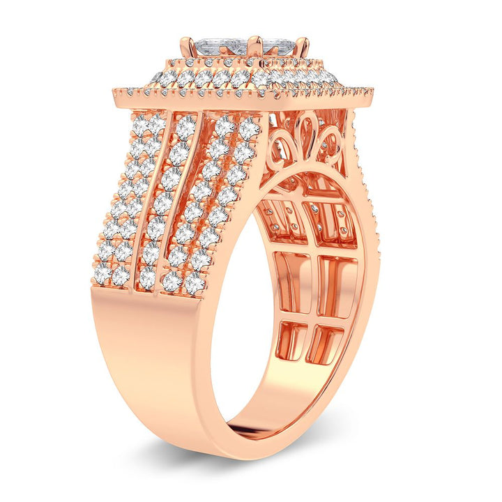 Sparkling Lab-Grown Diamond Ring in Blush Rose Gold