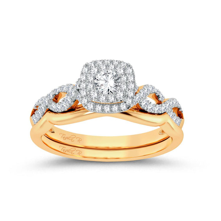 Classic 14K Yellow Gold 0.33ct Lab Diamond Bridal Ring