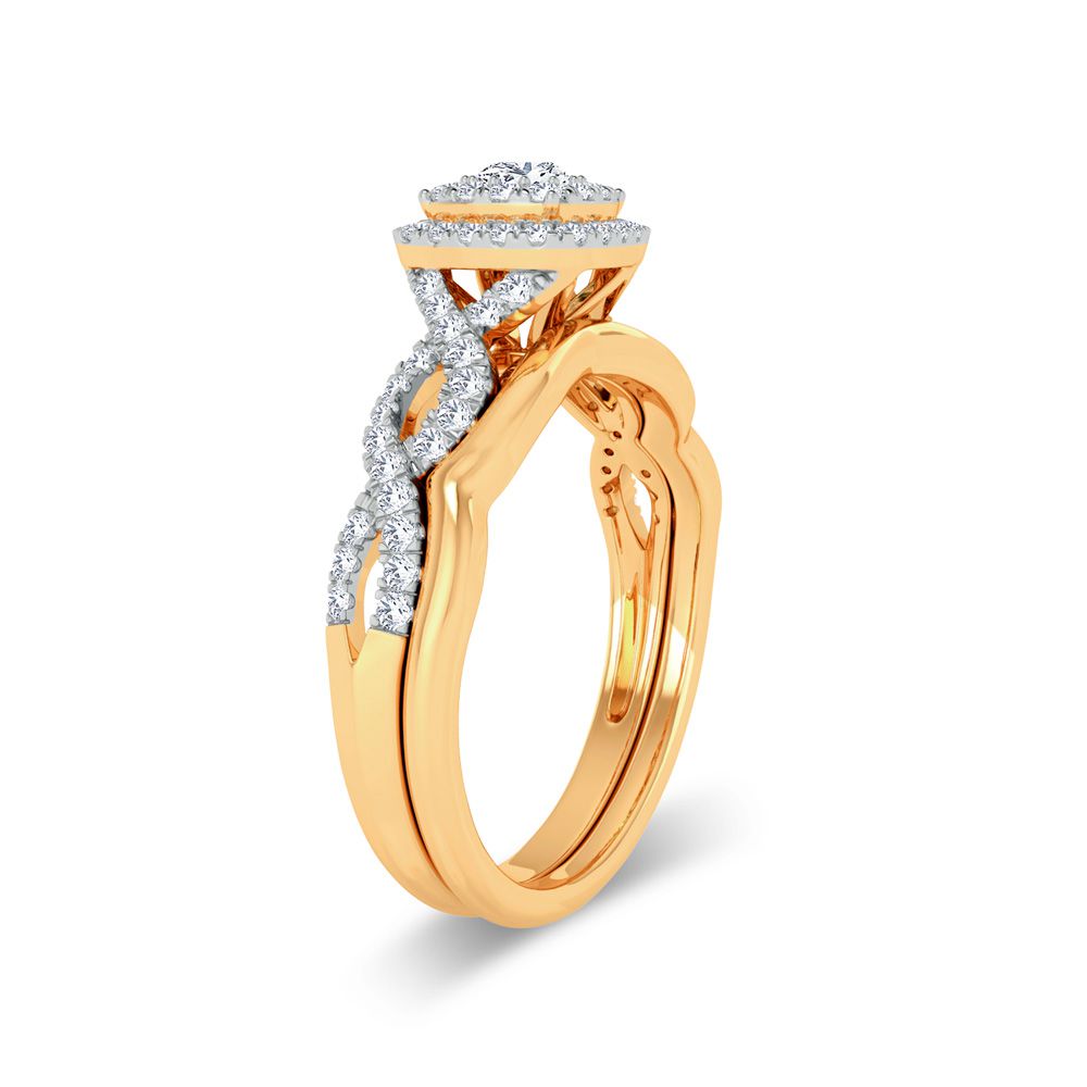 Classic 14K Yellow Gold 0.33ct Lab Diamond Bridal Ring