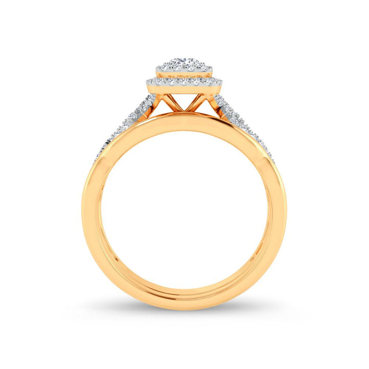 Classic 14K Yellow Gold 0.33ct Lab Diamond Bridal Ring