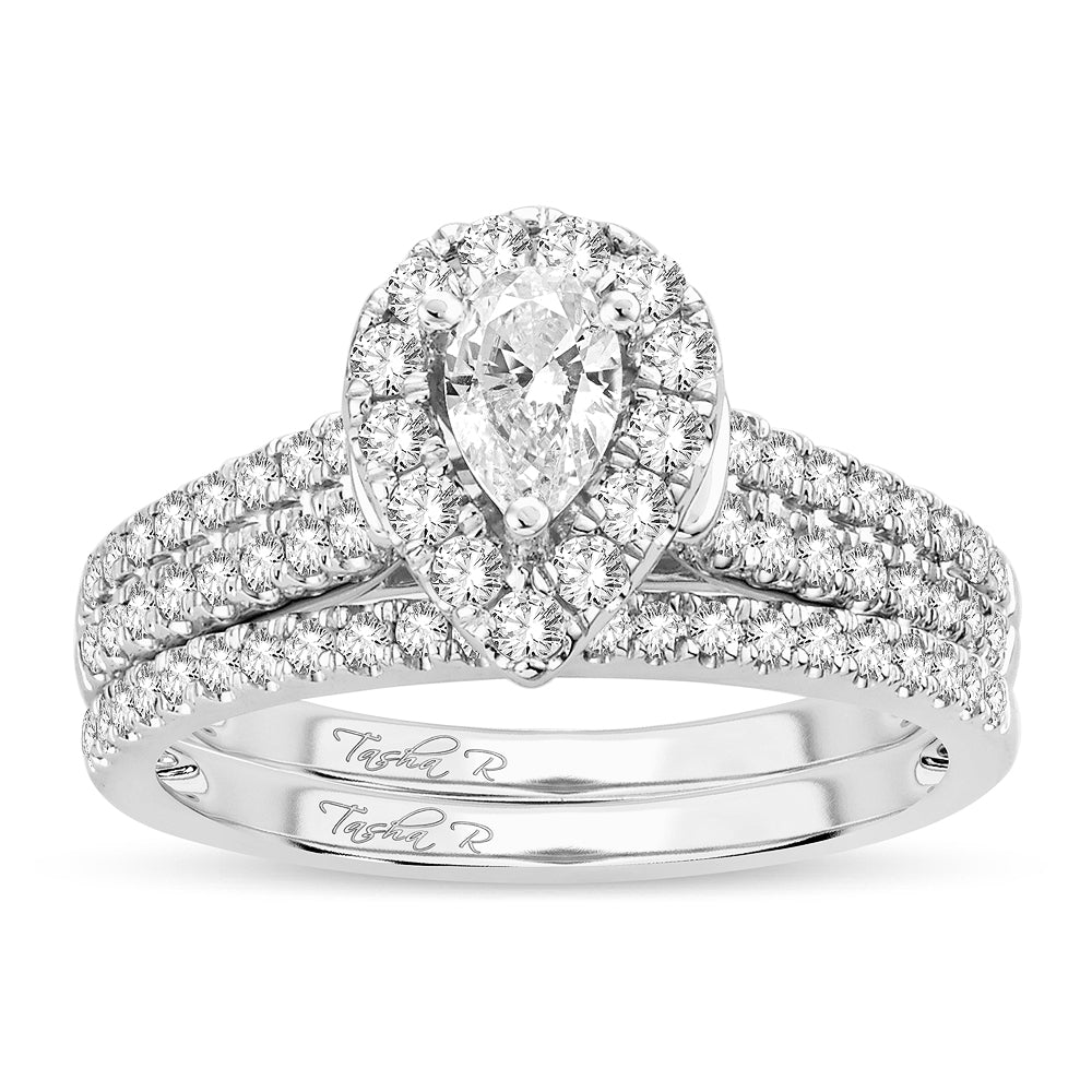 Elegant 1CT Lab Diamond Ring in 14k White Gold