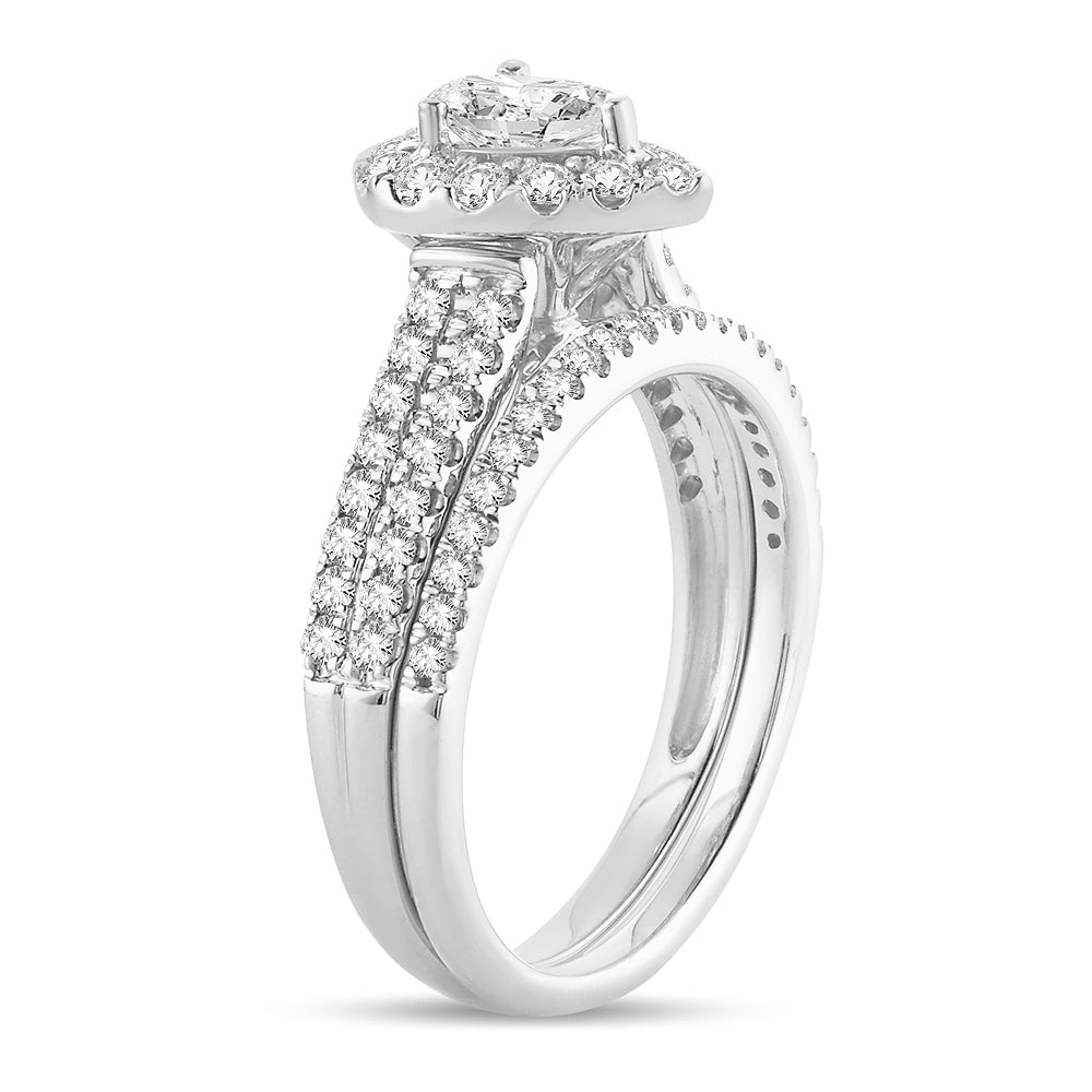 Elegant 1CT Lab Diamond Ring in 14k White Gold