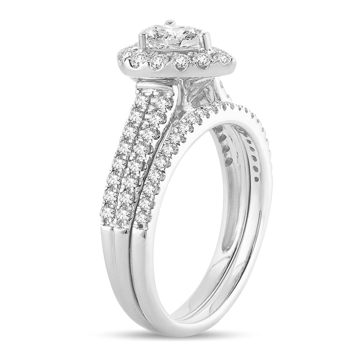 Elegant 1CT Lab Diamond Ring in 14k White Gold