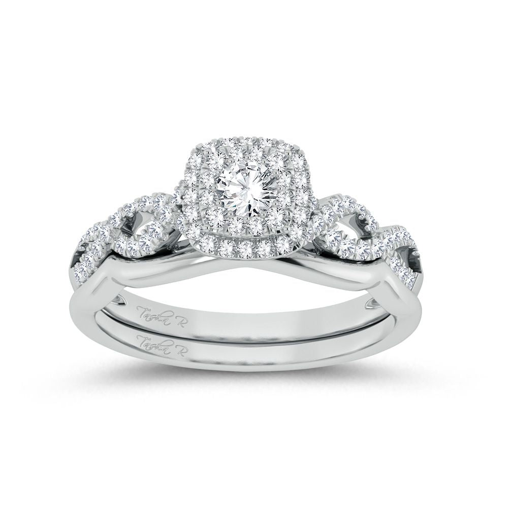 Timeless 14k White Gold Lab Diamond Bridal Ring (0.33ct)
