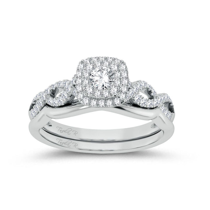 Timeless 14k White Gold Lab Diamond Bridal Ring (0.33ct)