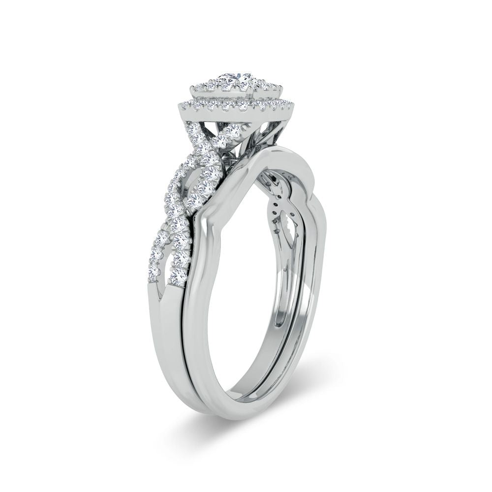 Timeless 14k White Gold Lab Diamond Bridal Ring (0.33ct)