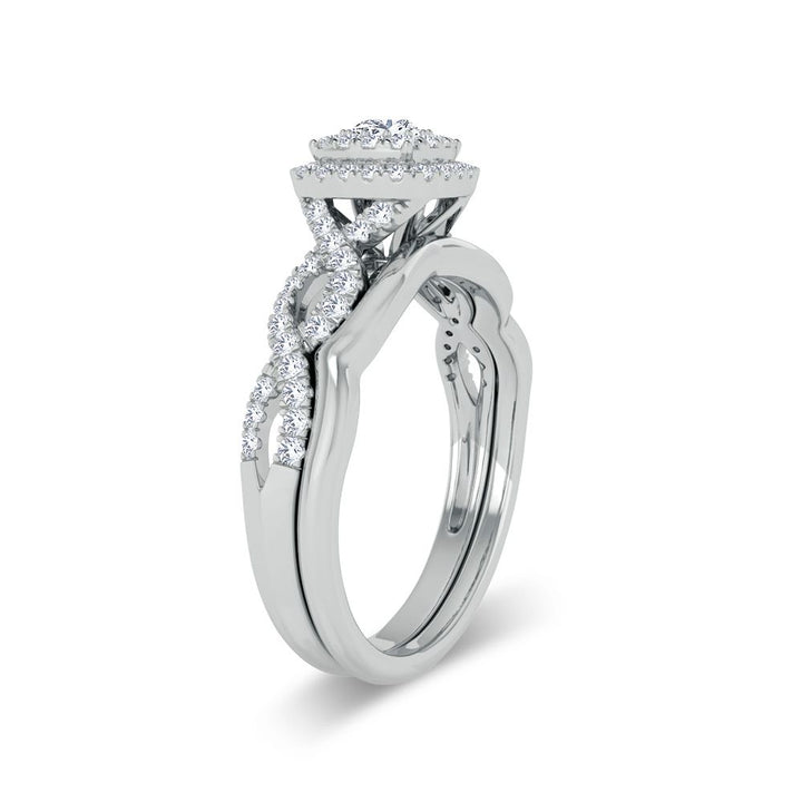 Timeless 14k White Gold Lab Diamond Bridal Ring (0.33ct)