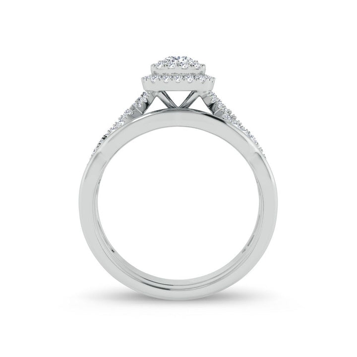 Timeless 14k White Gold Lab Diamond Bridal Ring (0.33ct)