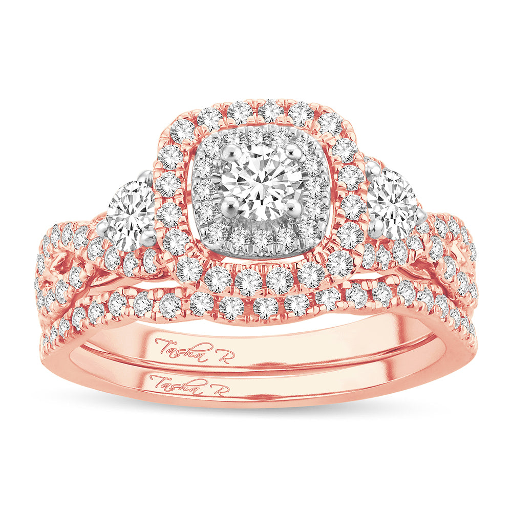 Romantic 14k Rose Gold Lab Diamond Engagement Ring