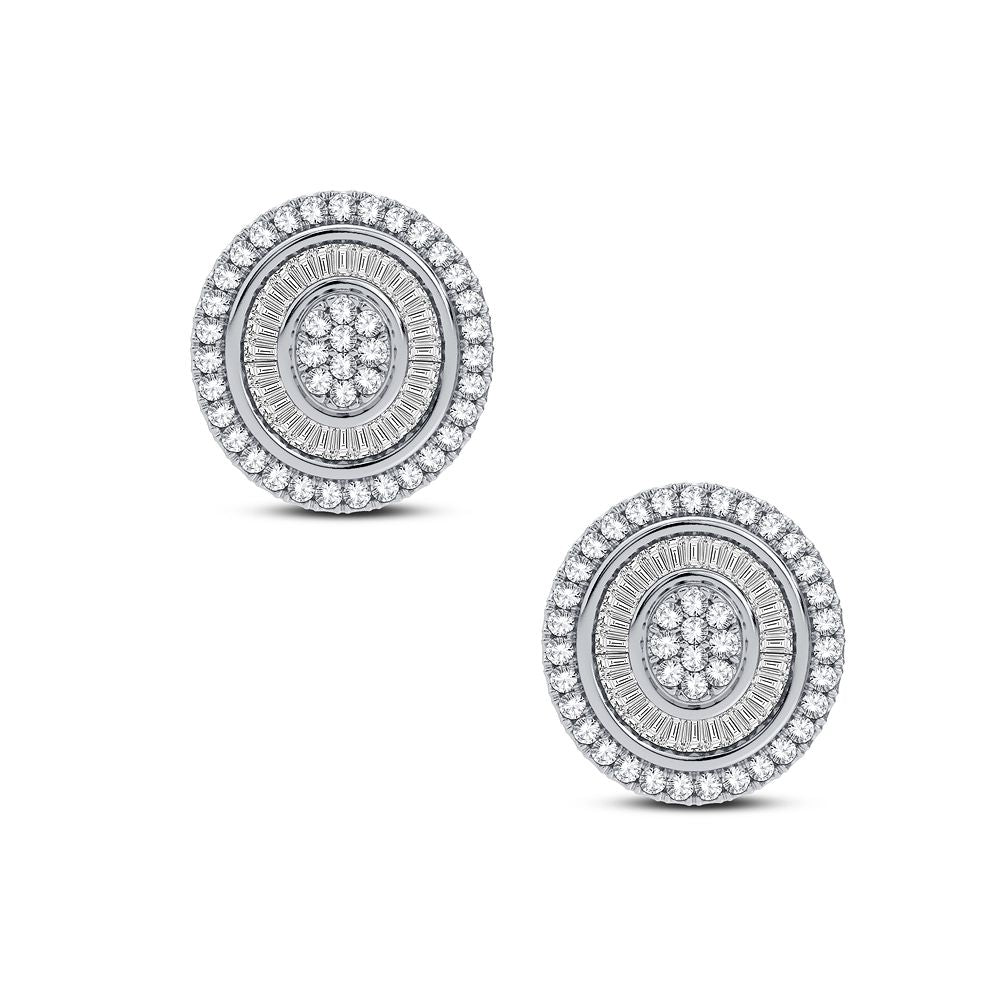 14K White Gold 0.50CT Diamond Earrings