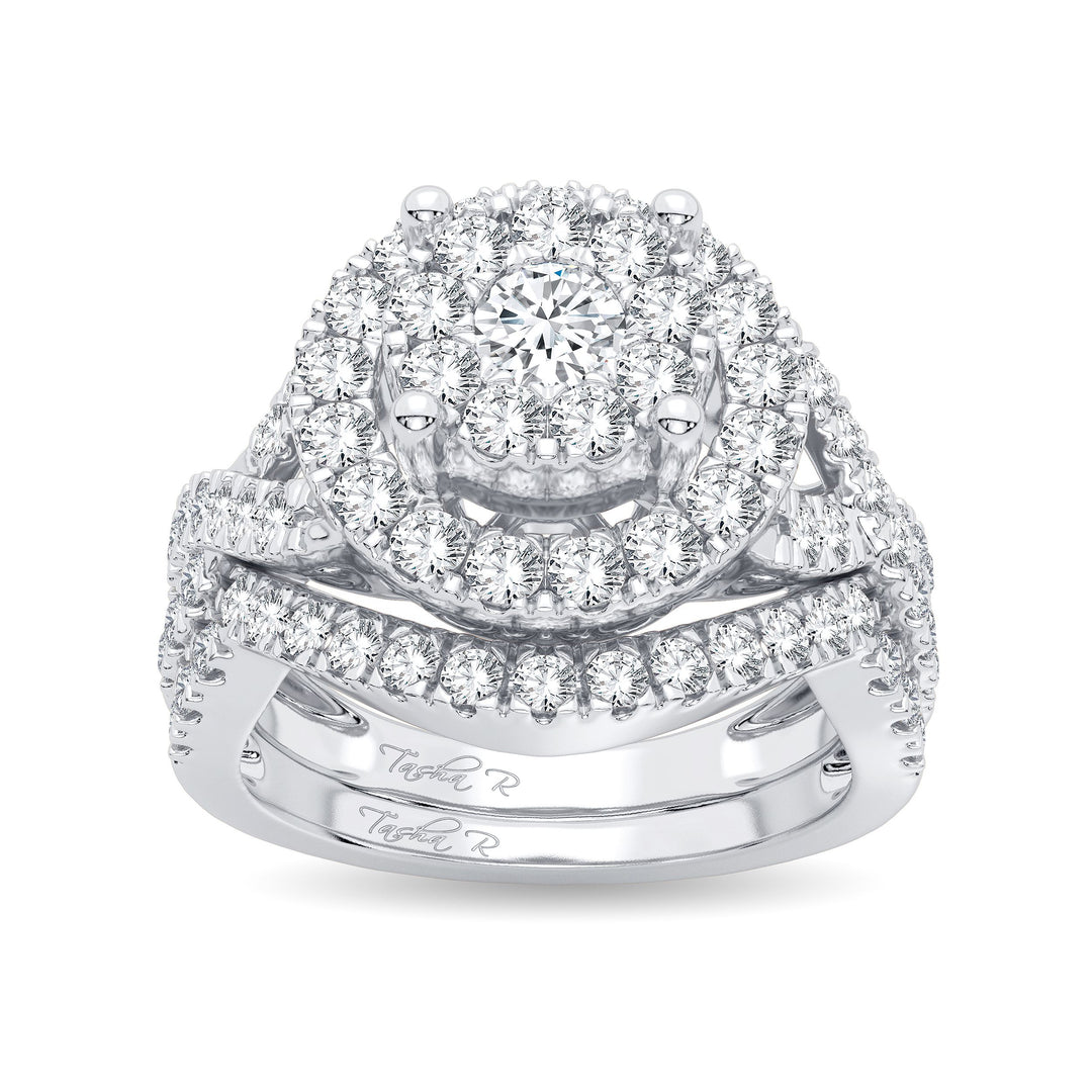 14K White Gold 1.50ct Diamond Bridal Ring