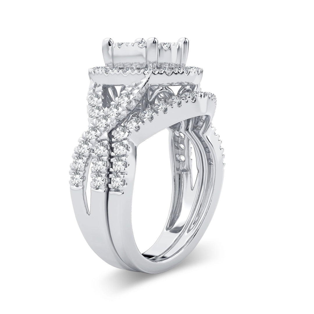Brilliant 14k White Gold 1.50ct Lab Diamond Engagement Ring