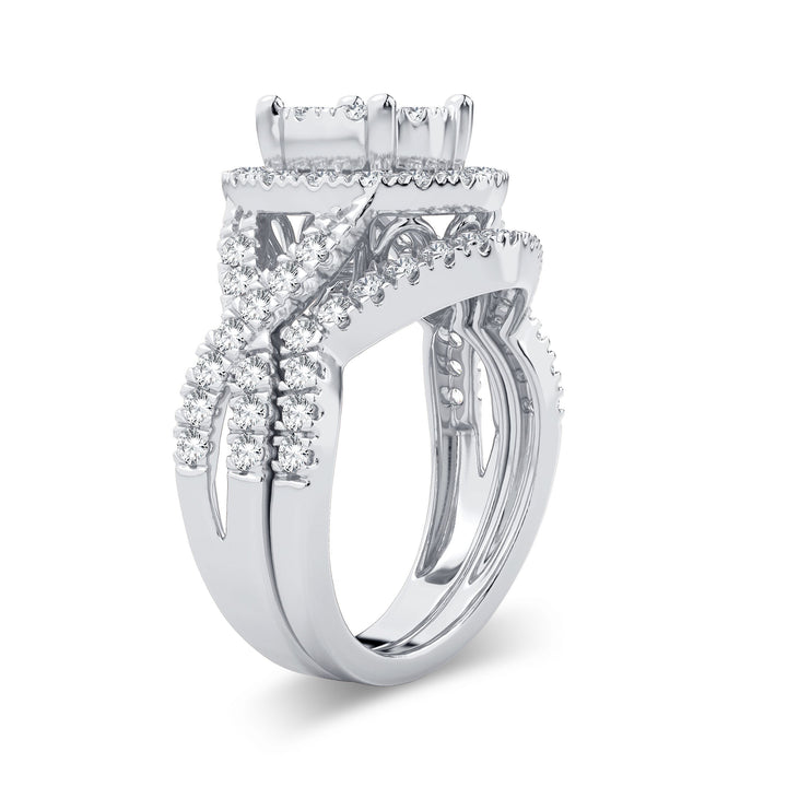 Brilliant 14k White Gold 1.50ct Lab Diamond Engagement Ring