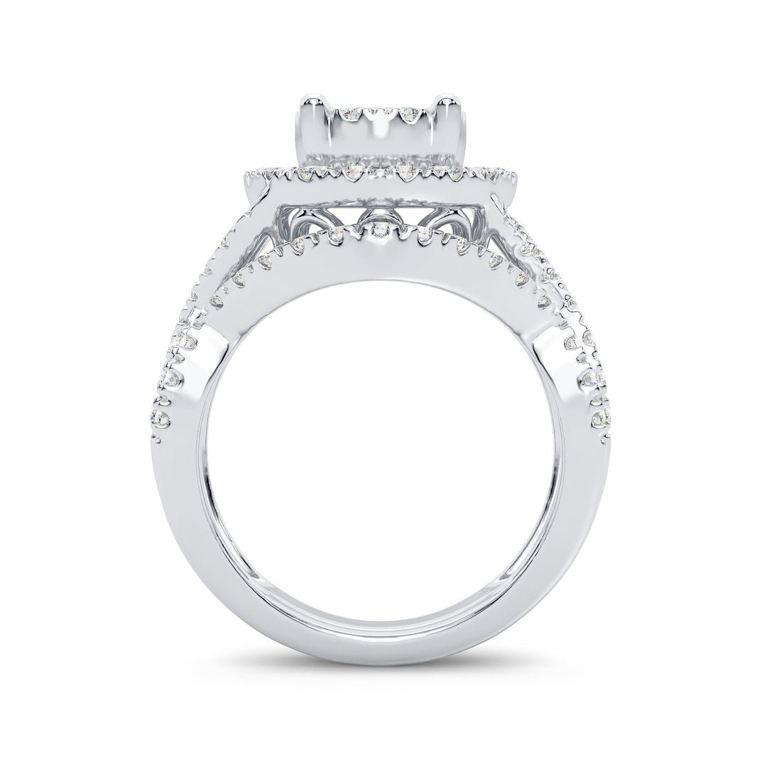 Brilliant 14k White Gold 1.50ct Lab Diamond Engagement Ring