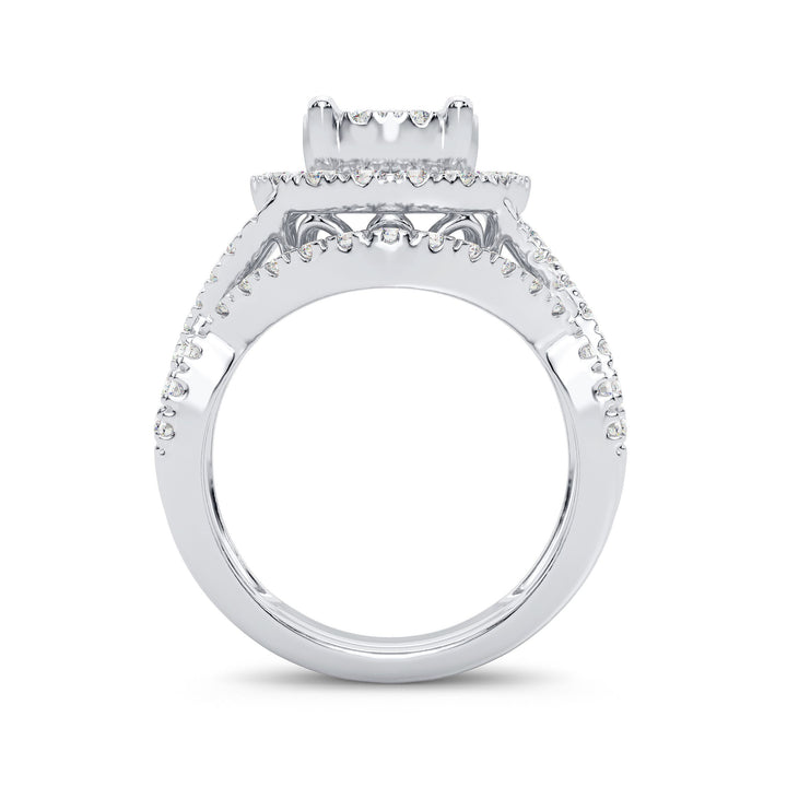 Brilliant 14k White Gold 1.50ct Lab Diamond Engagement Ring