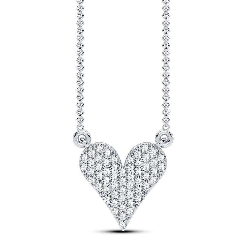 14K White Gold 0.25CT Diamond Necklace